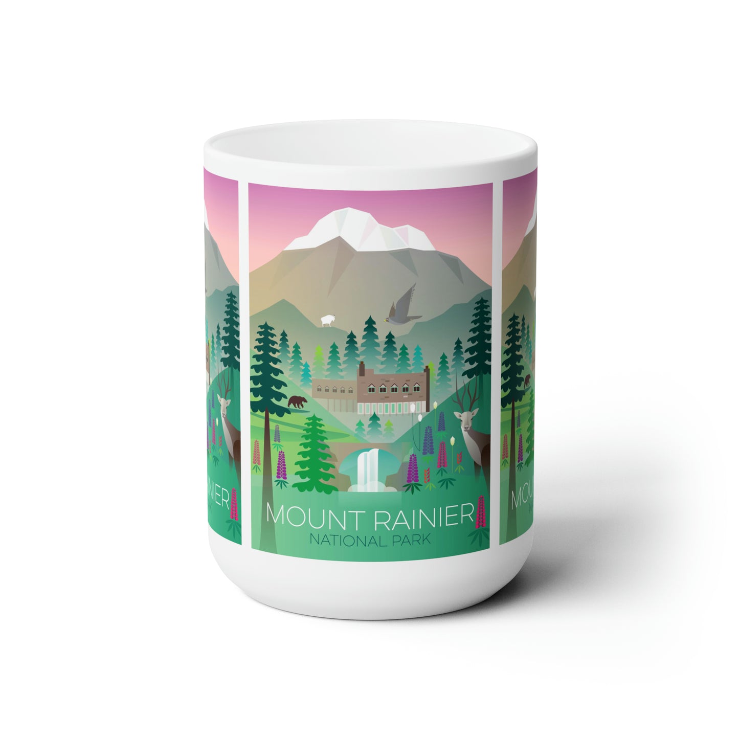 Tasse en céramique Mount Rainier 11oz ou 15oz 