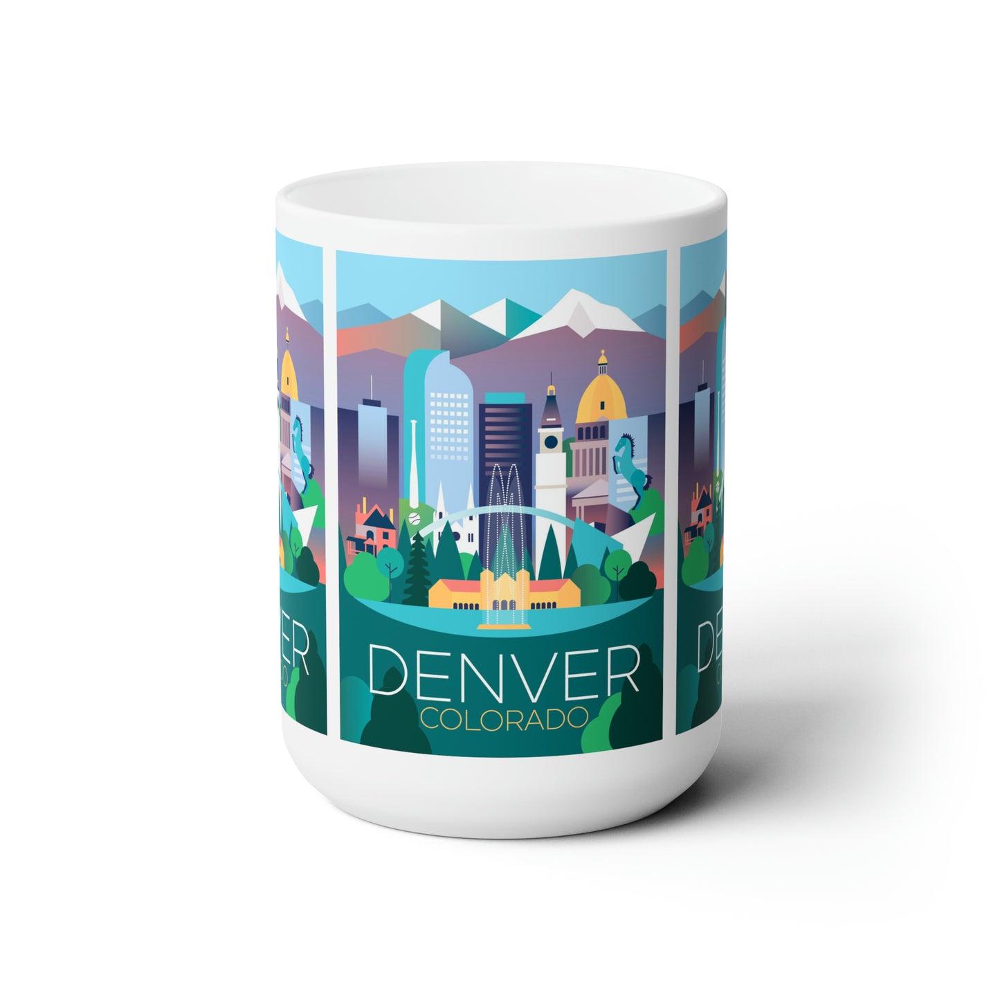 Tasse en céramique Denver 11oz ou 15oz 