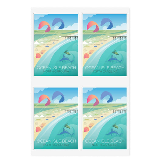 Ocean Isle Beach Stickerbogen