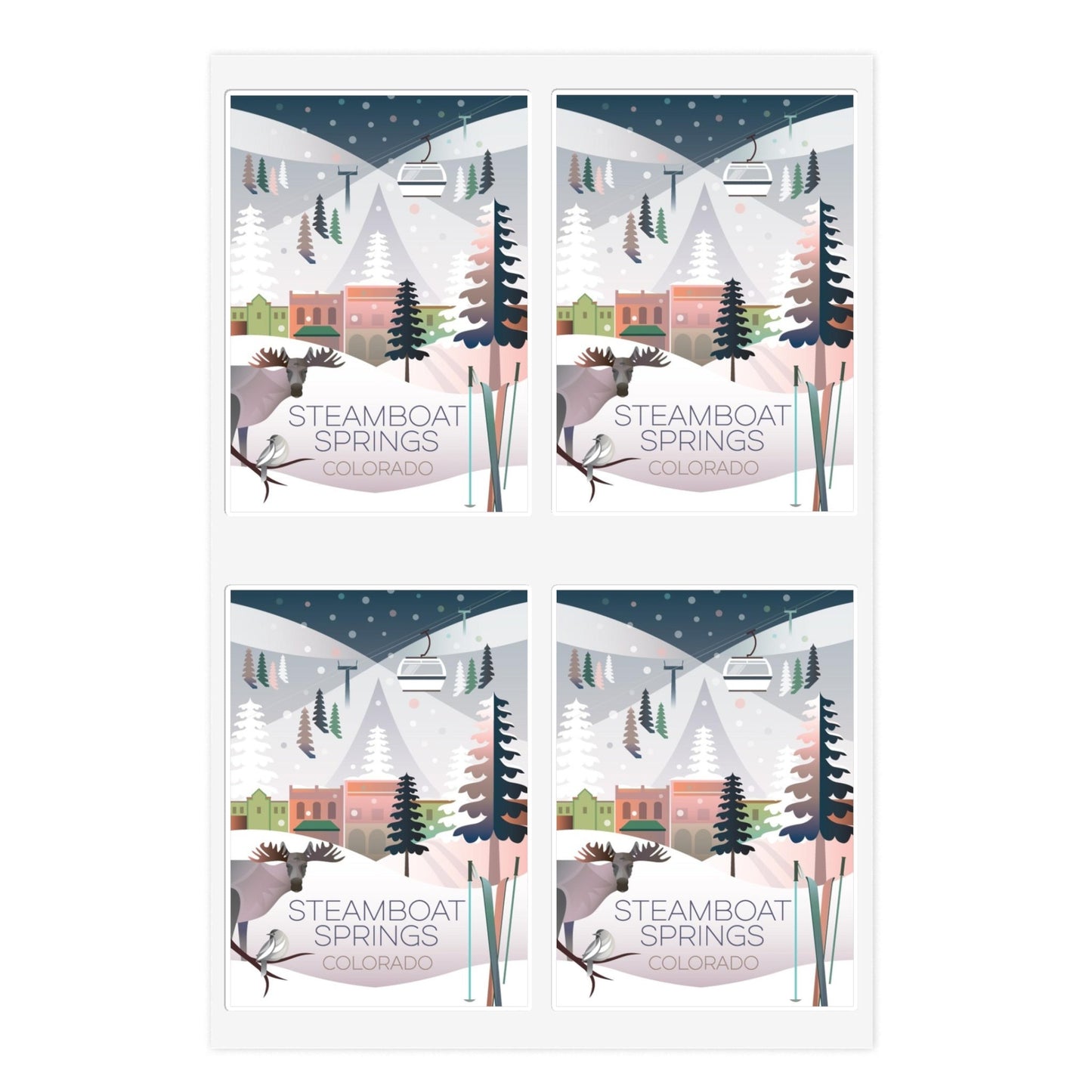 Steamboat Springs Winter Stickerbogen