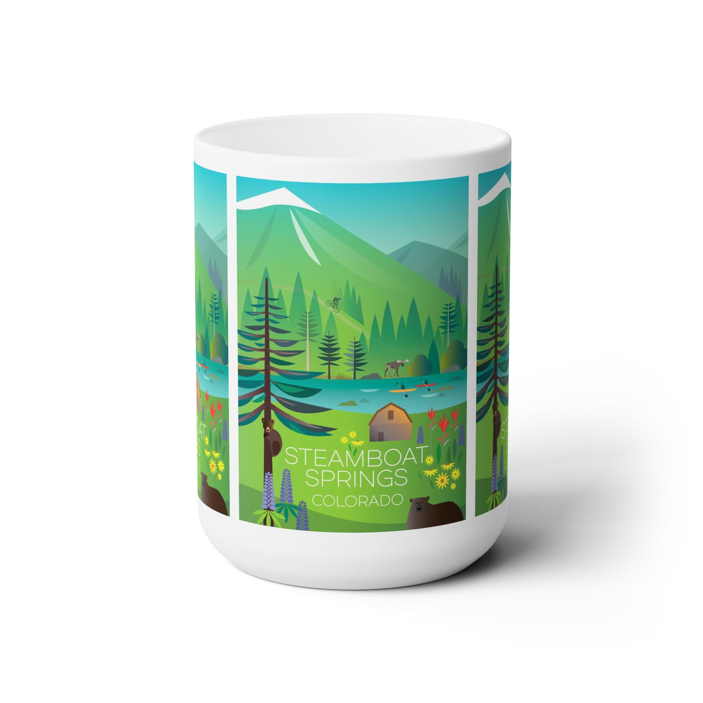 Steamboat Springs (Été) Tasse en céramique 11oz ou 15oz