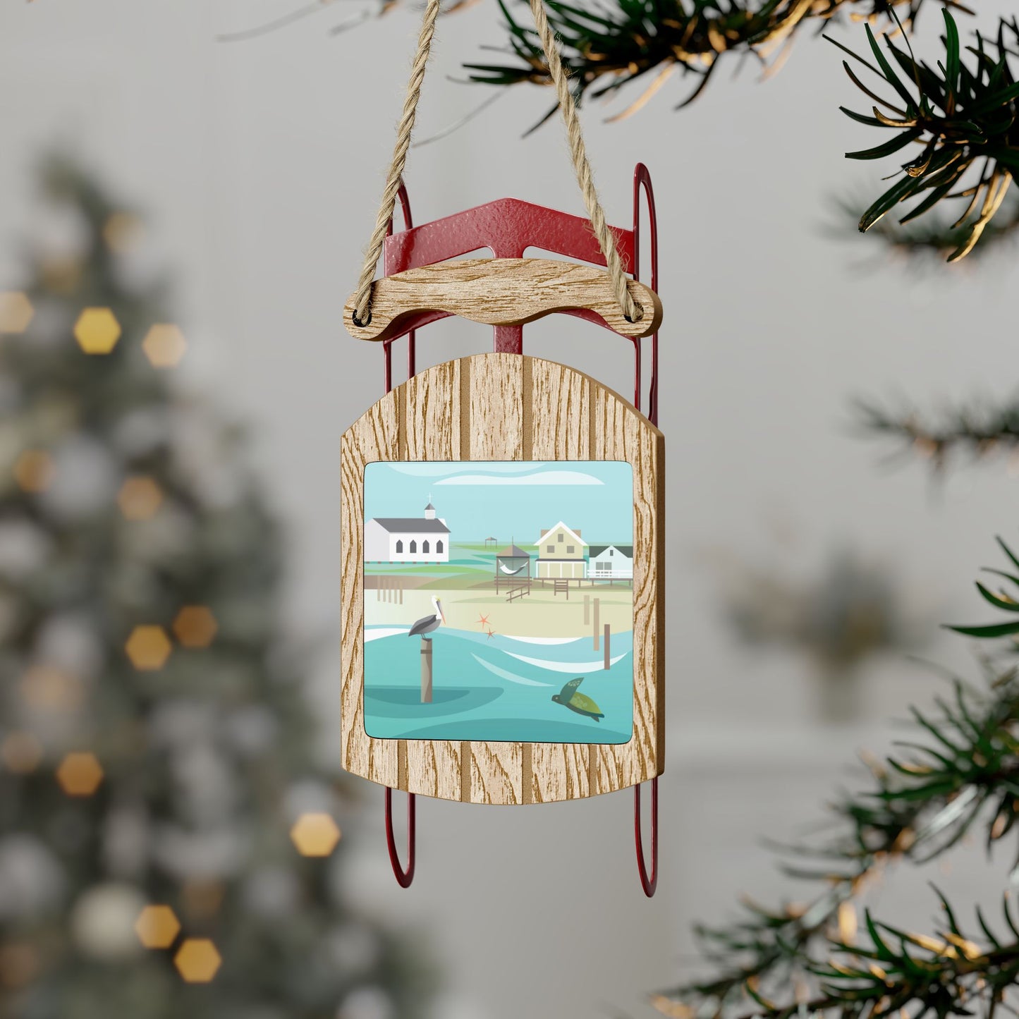 Pawleys Island Sled Ornament