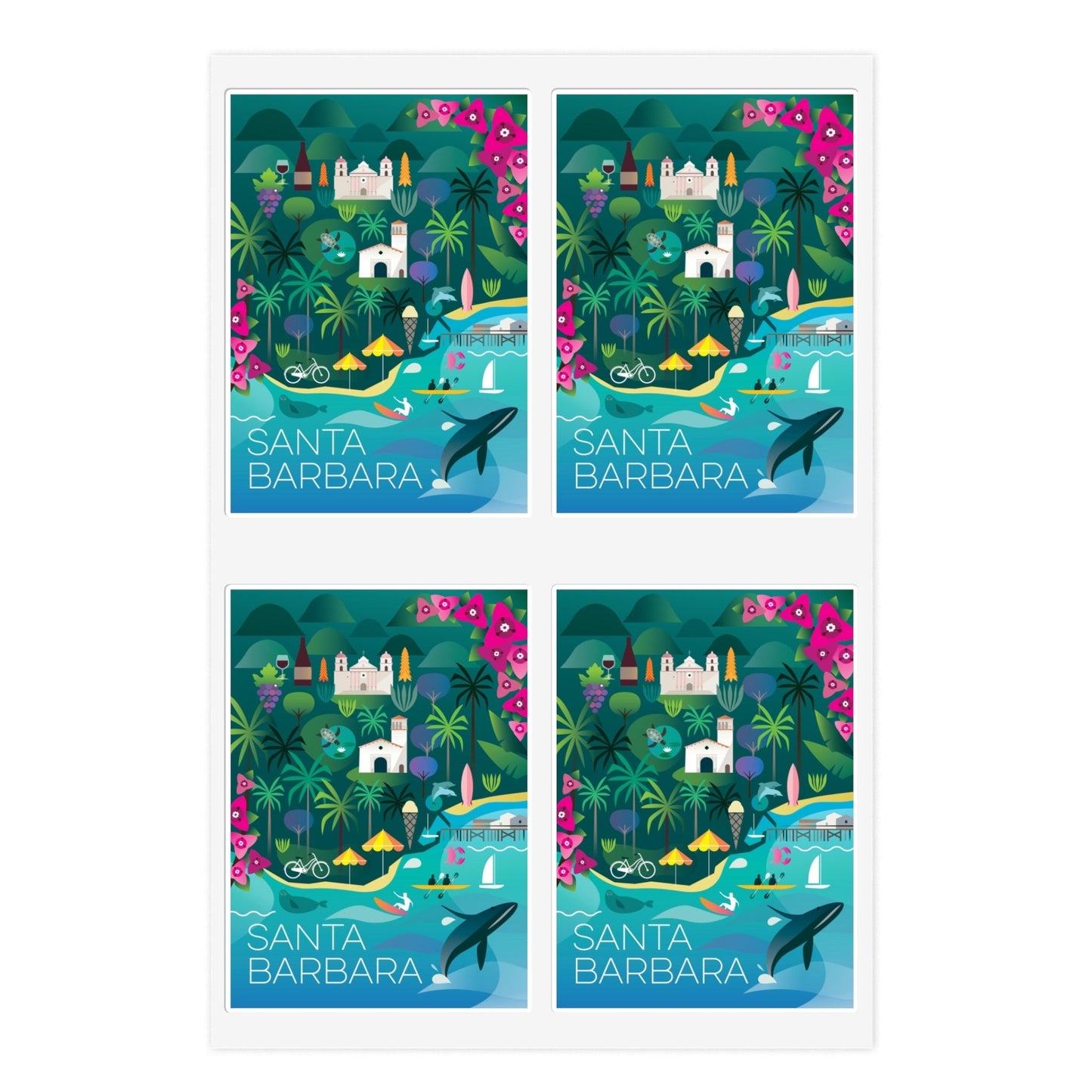 Santa Barbara Sticker Sheet