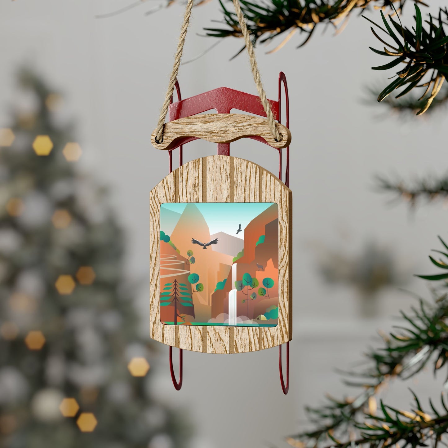 Zion National Park Sled Ornament