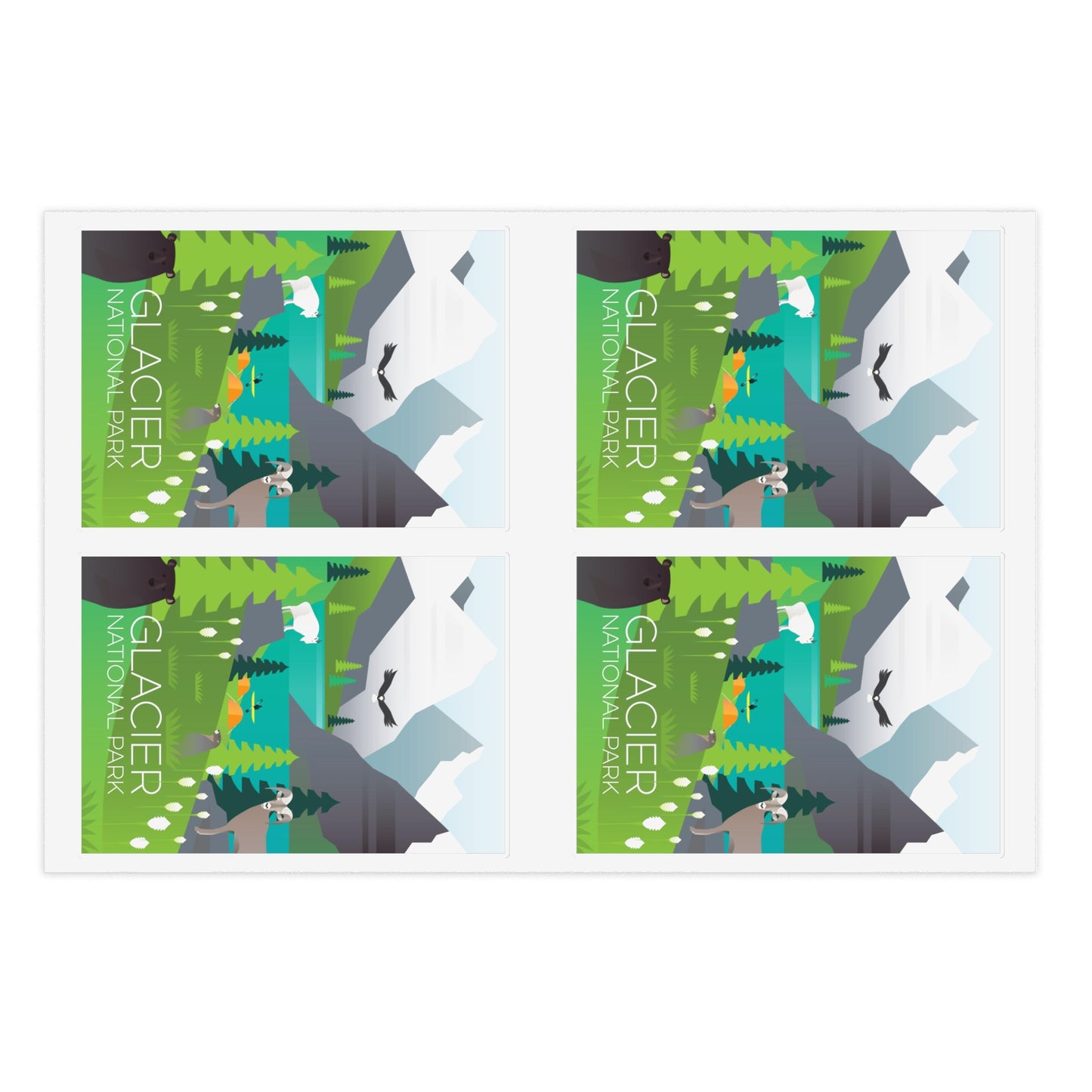 Glacier National Park Sticker Sheet