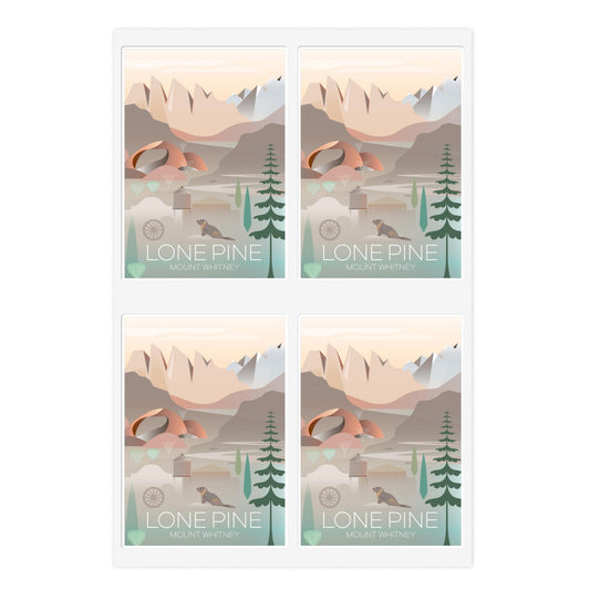 Lone Pine Mt Whitney Sticker Sheet