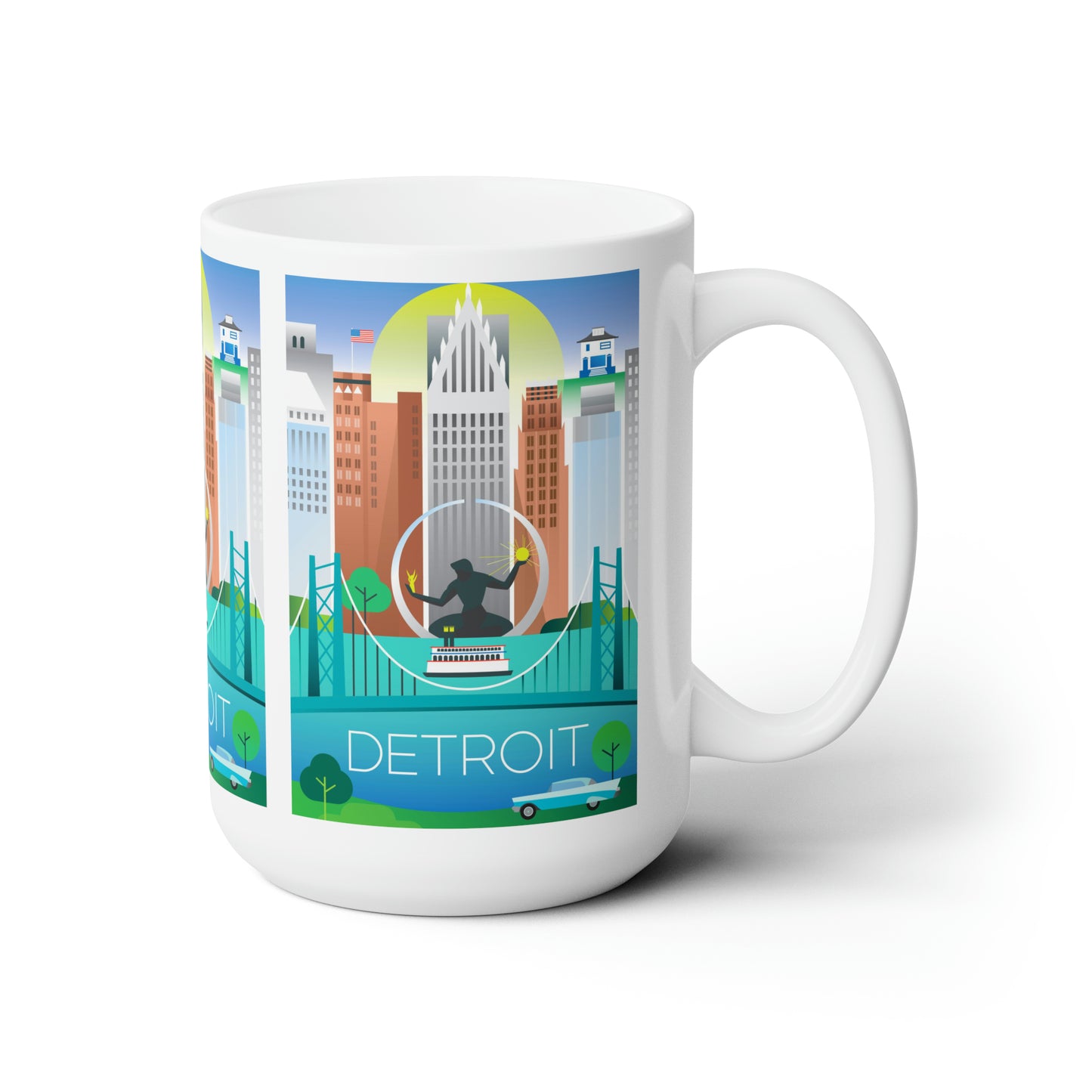 Tasse en céramique Detroit 11oz ou 15oz