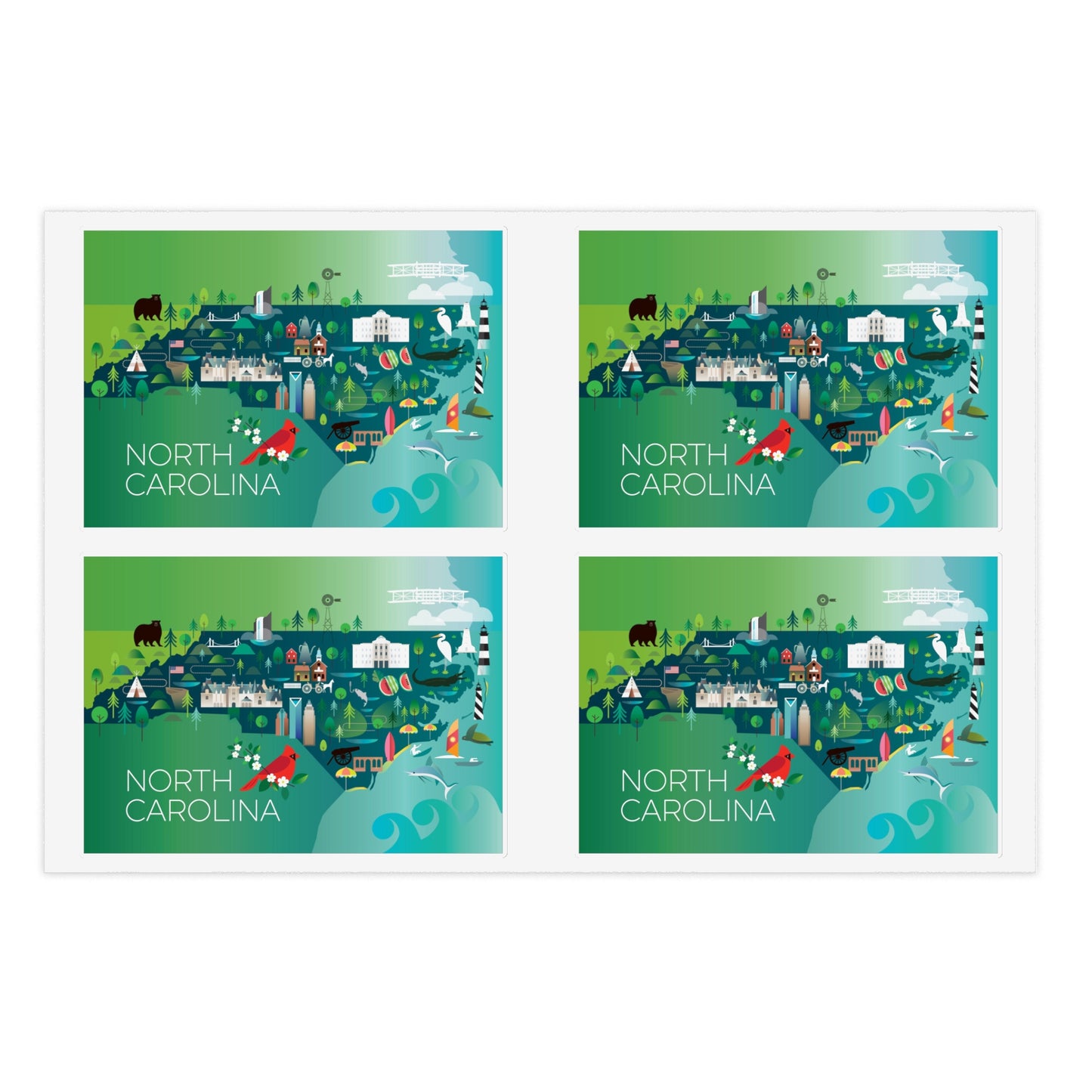 North Carolina Sticker Sheet