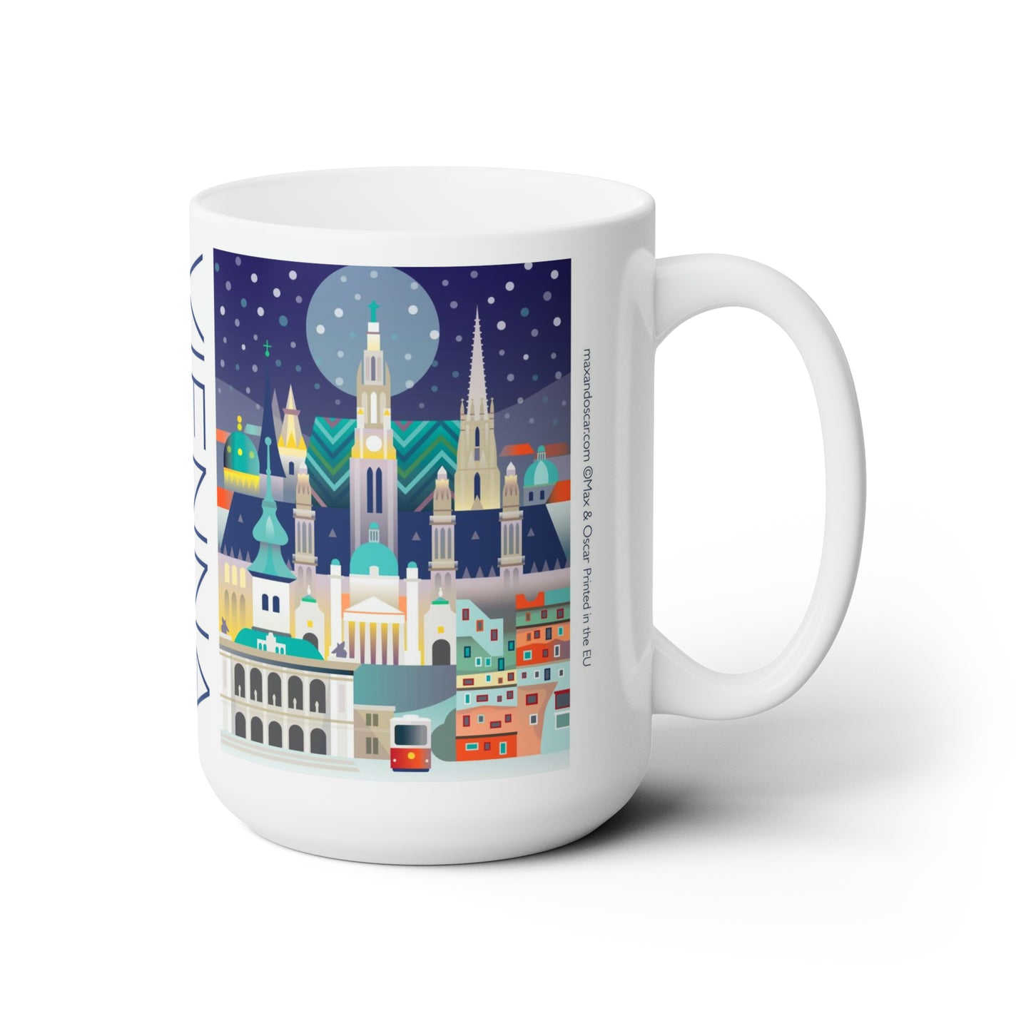 Tasse en céramique de Vienne 11oz ou 15oz 