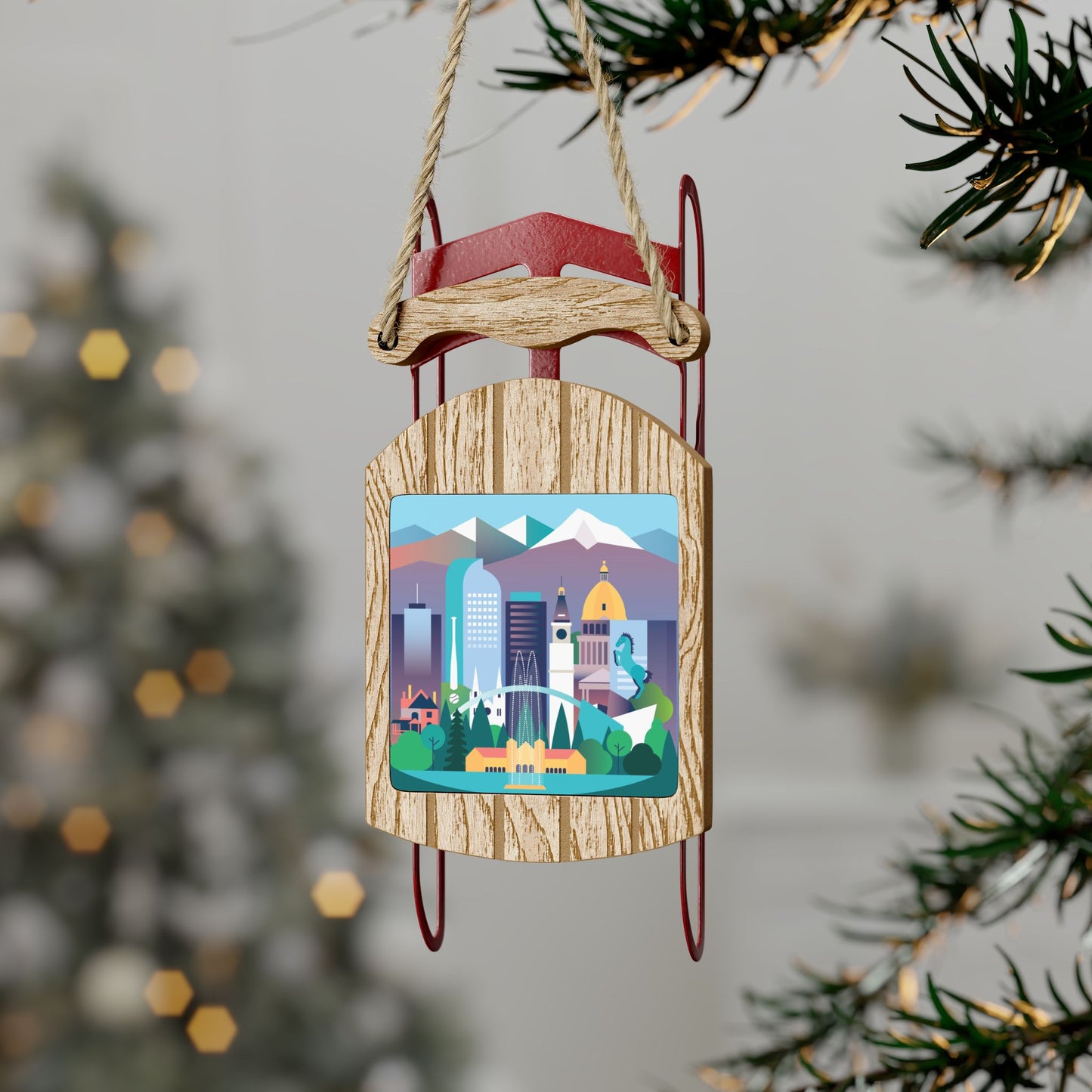 Denver Sled Ornament