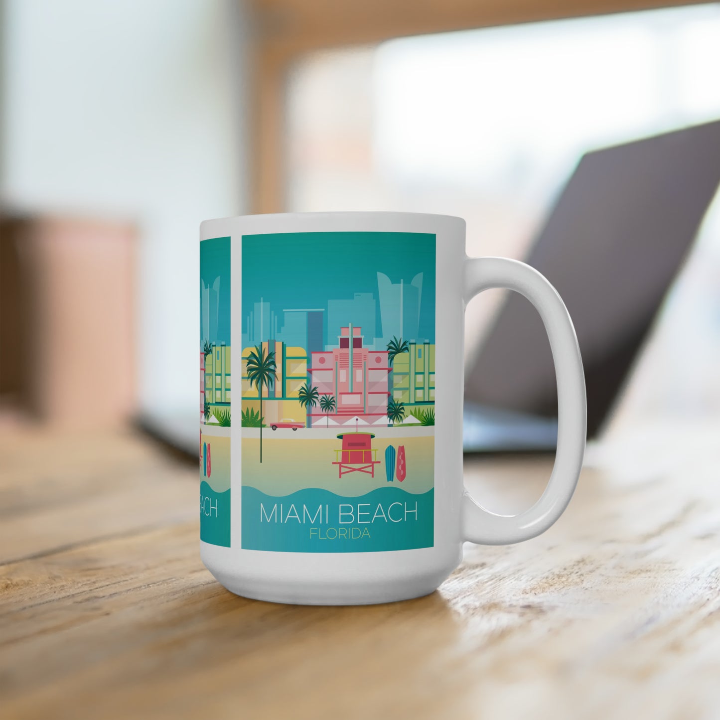 Miami Beach Ceramic Mug 11oz or 15oz