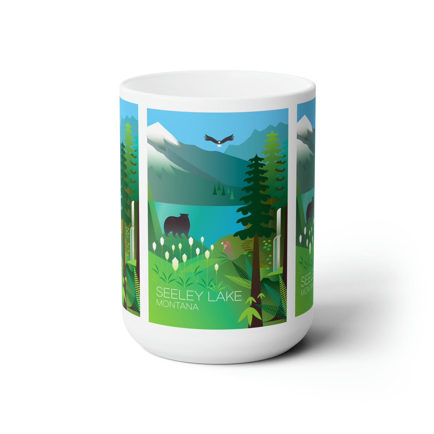 Tasse en céramique Seeley Lake 11oz ou 15oz 