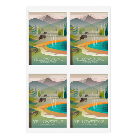 Yellowstone Nationalpark Grand Prismatic Sticker Sheet