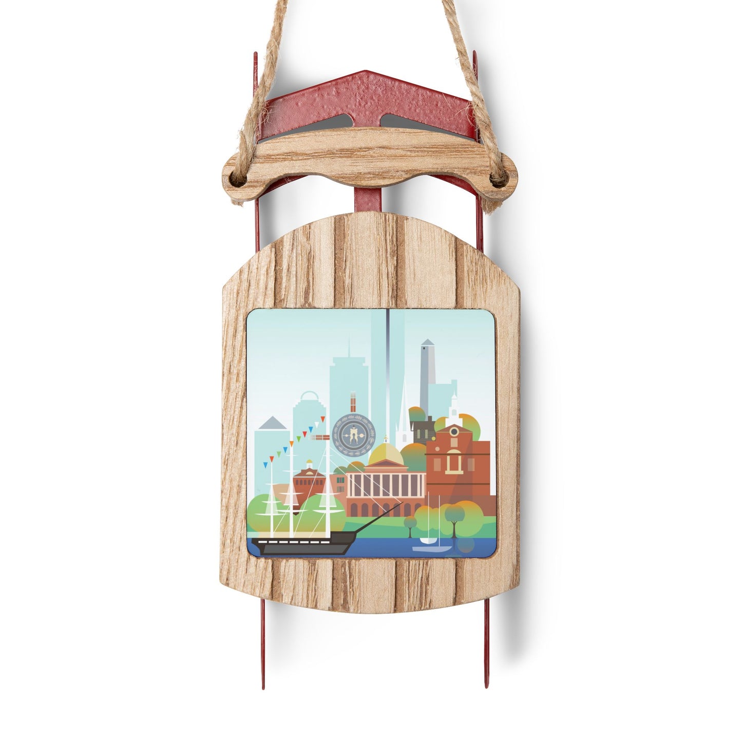 Boston Sled Ornament