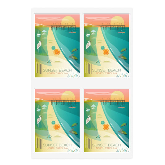 Sunset Beach, North Carolina Sticker Sheet