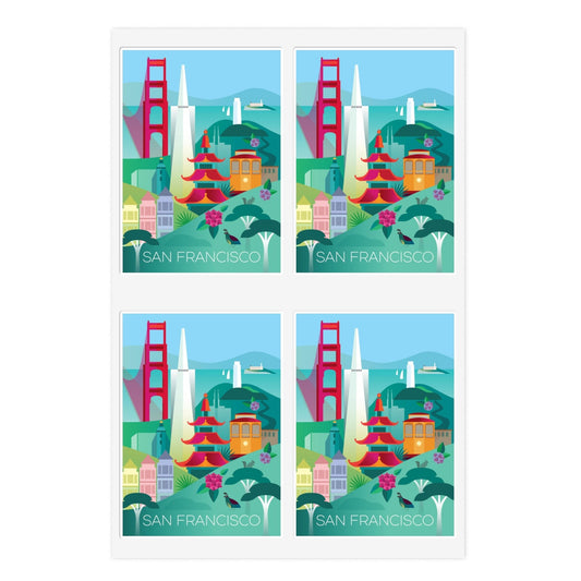 San Francisco Stickerbogen