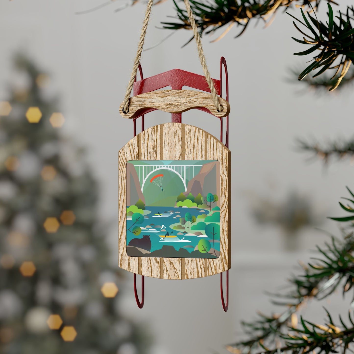 Idaho Sled Ornament