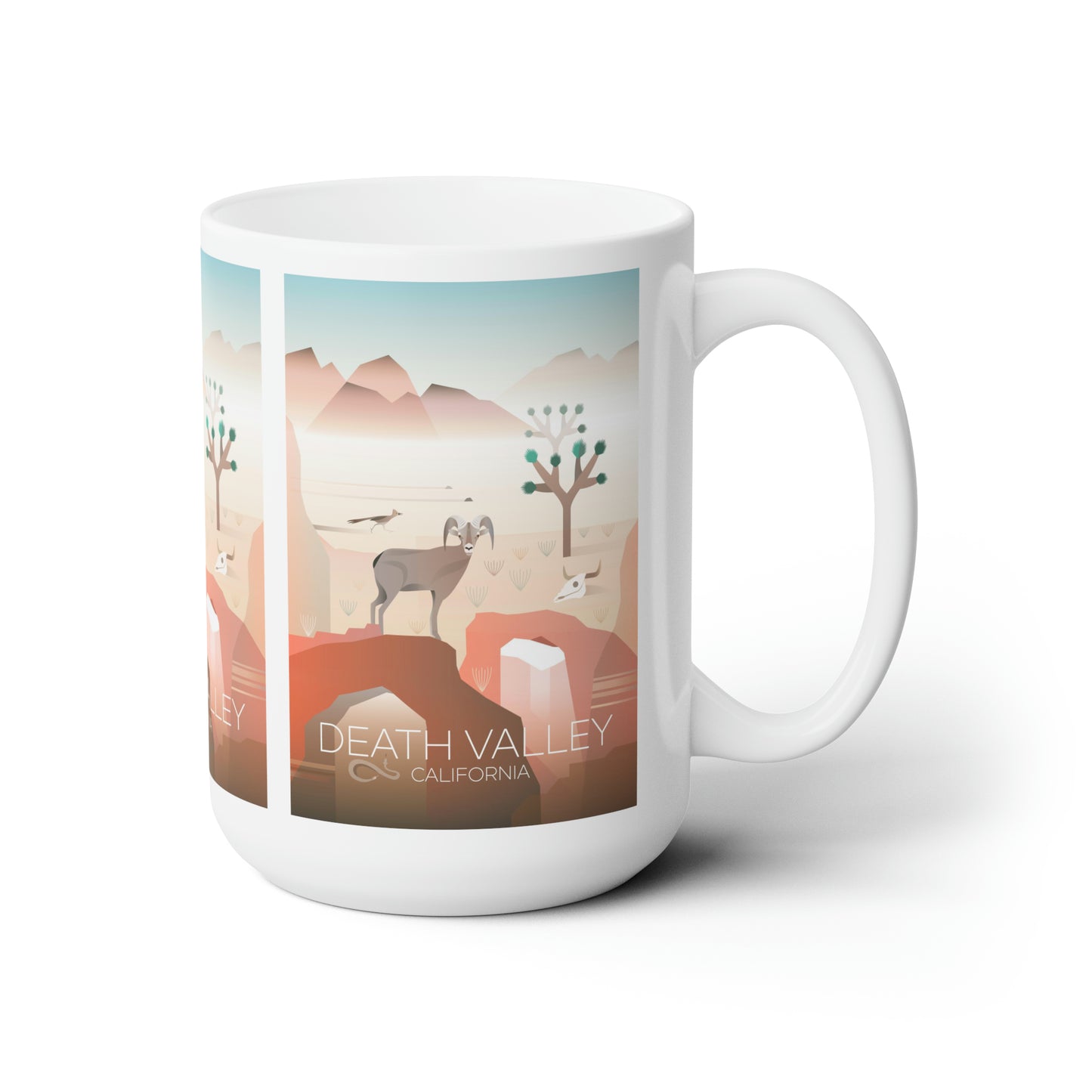 Tasse en céramique du parc national de la Vallée de la Mort 11oz ou 15oz 