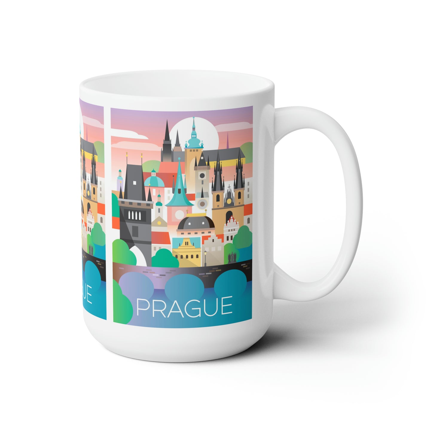 Tasse en céramique Prague 11oz ou 15oz 