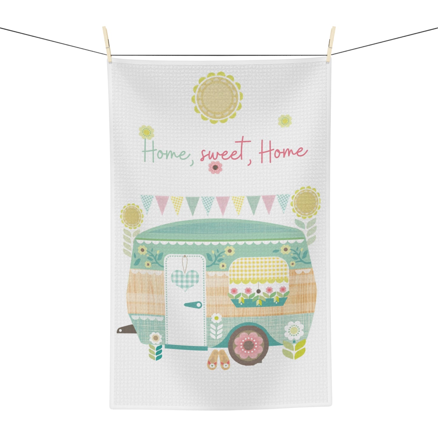 Home Sweet Home Caravan Microbfiber Tea Towel