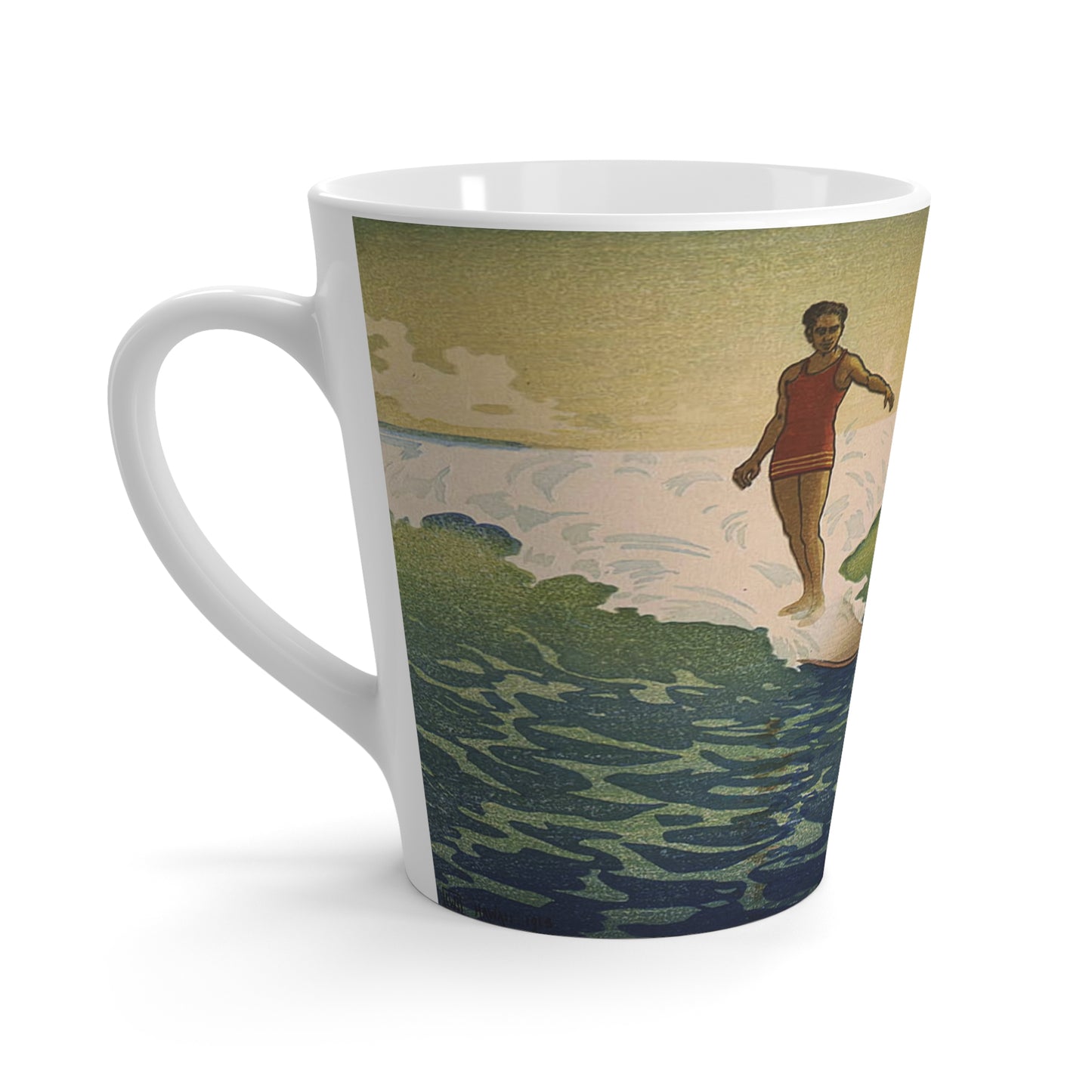 Vintage Surfer Latte Tasse