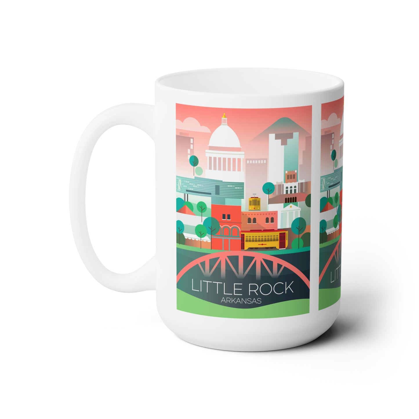 Little Rock, Arkansas Tasse en céramique 11oz ou 15oz