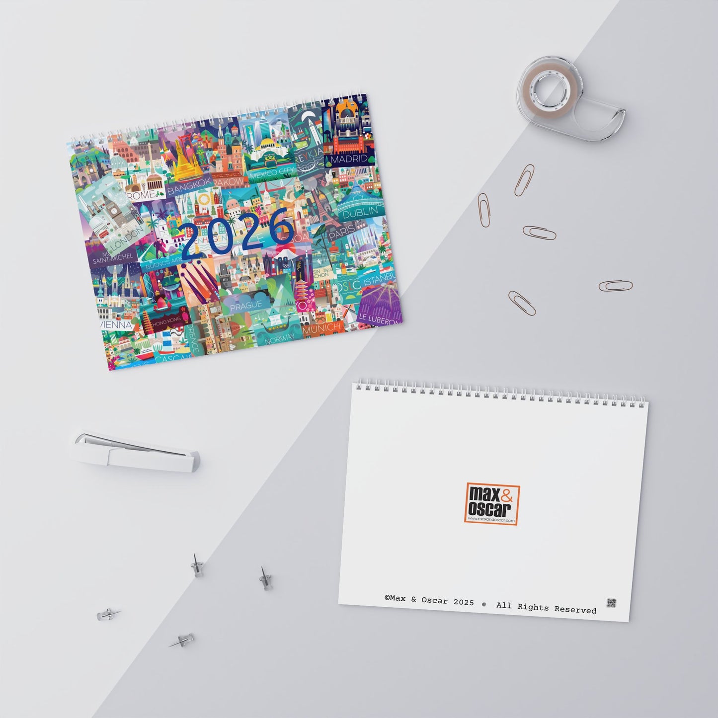 2026 World Cities Wall Calendar