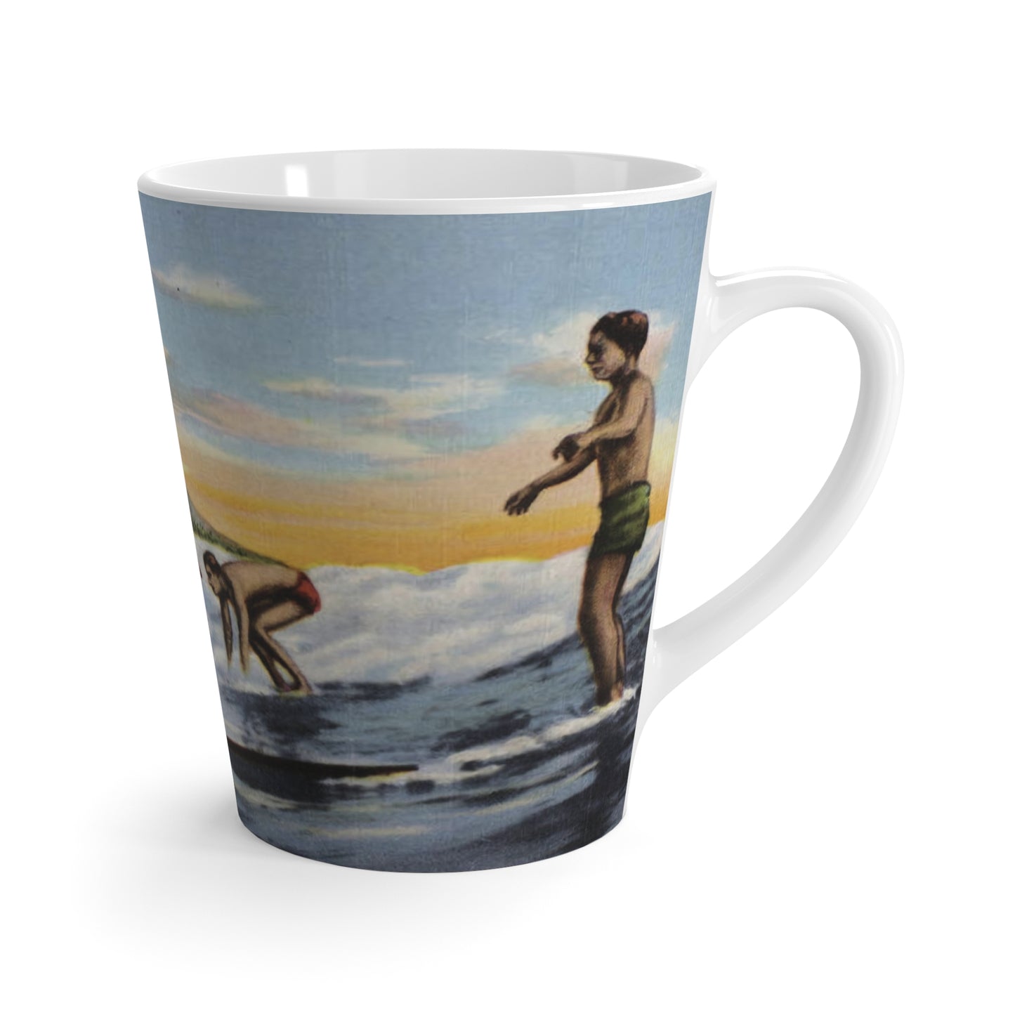 Tasse Latte Surfeurs Vintage