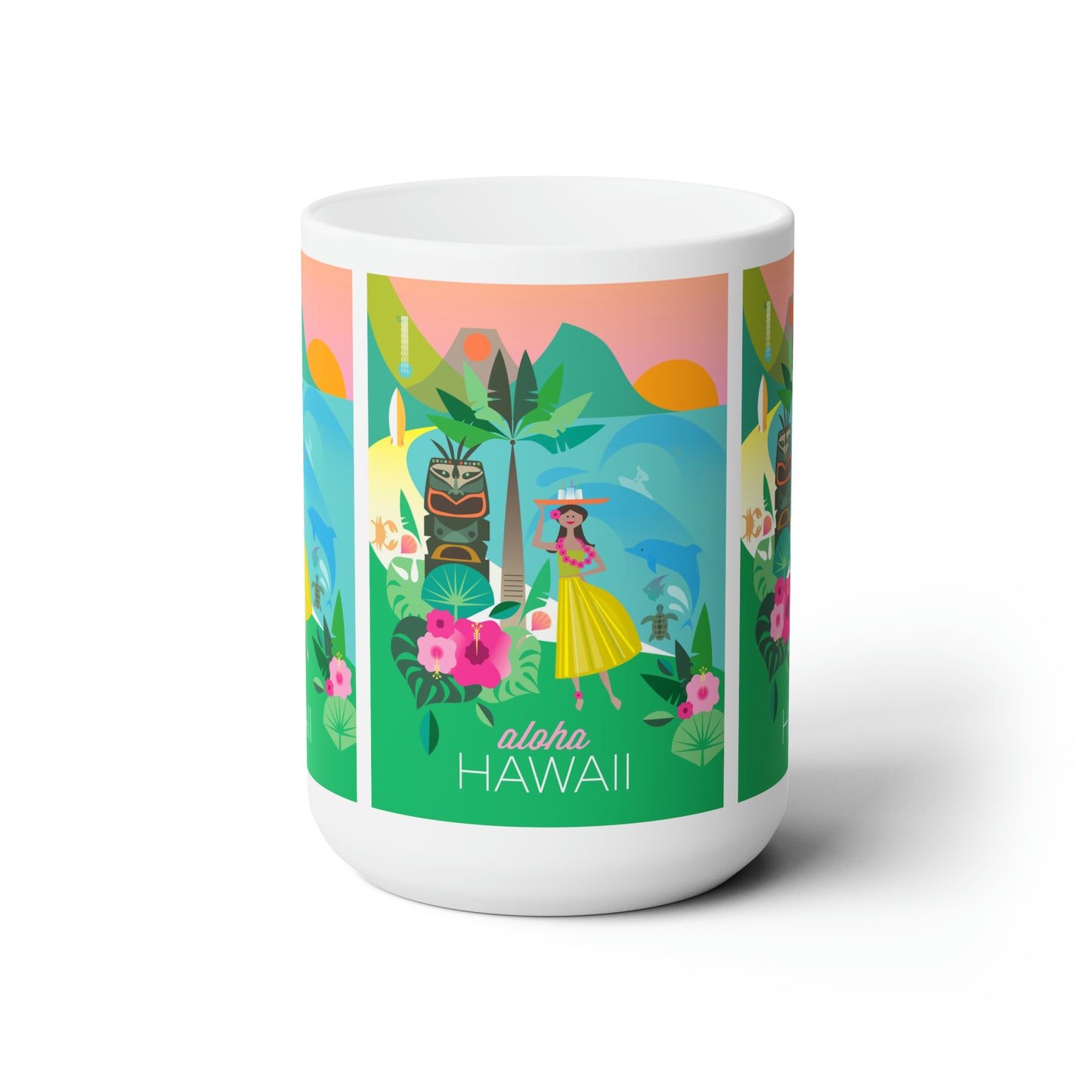 Tasse en céramique Hawaï 11oz ou 15oz 