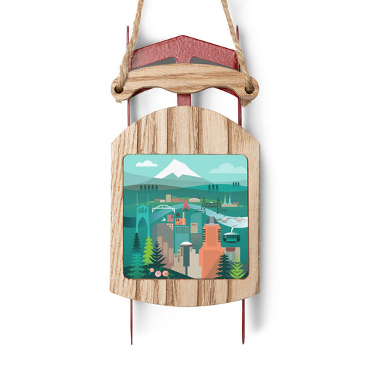 Portland, Oregon Sled Ornament