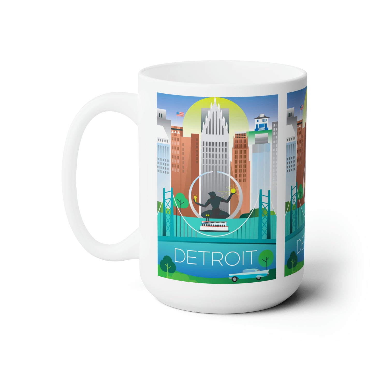 Tasse en céramique Detroit 11oz ou 15oz