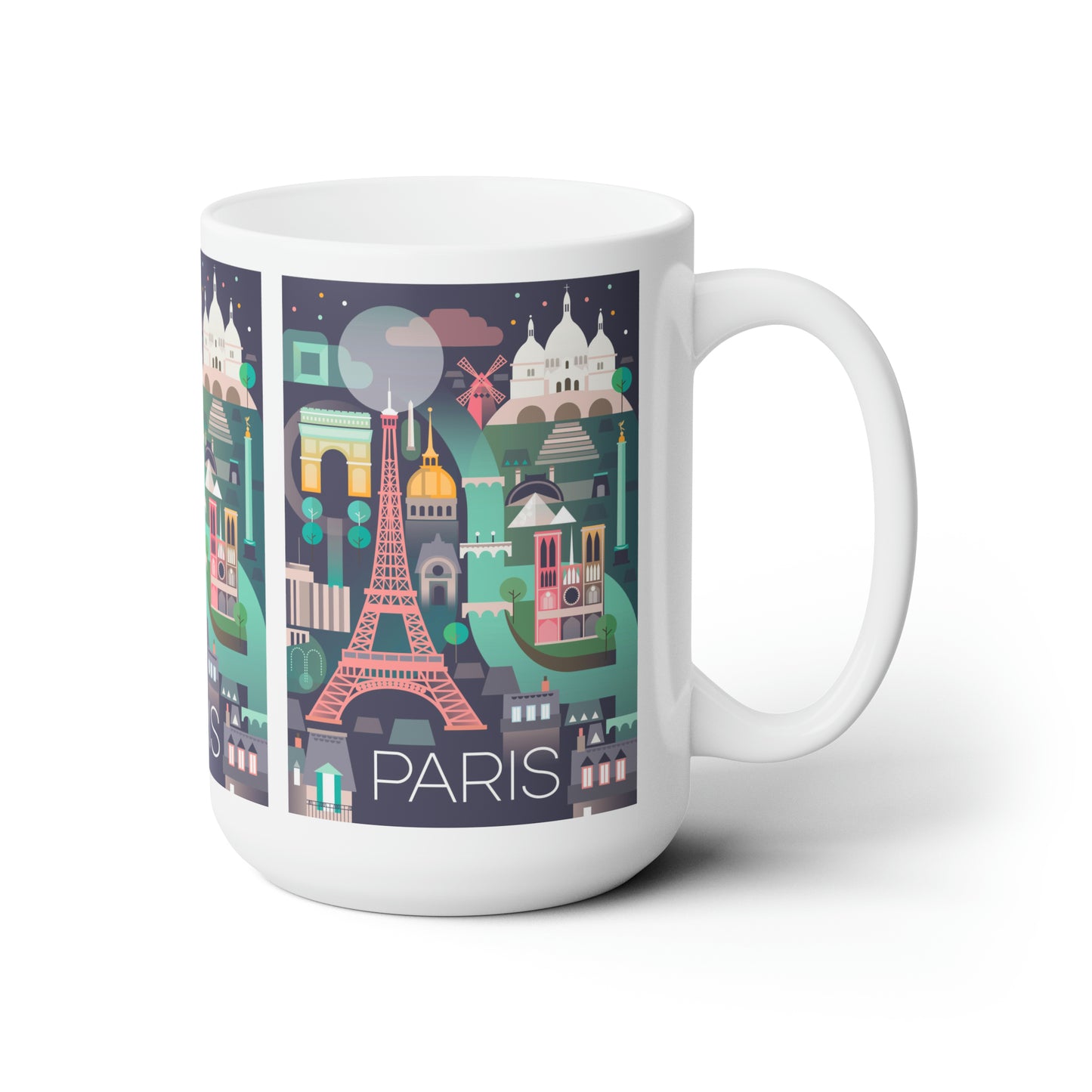 Tasse en céramique Paris 11oz ou 15oz 