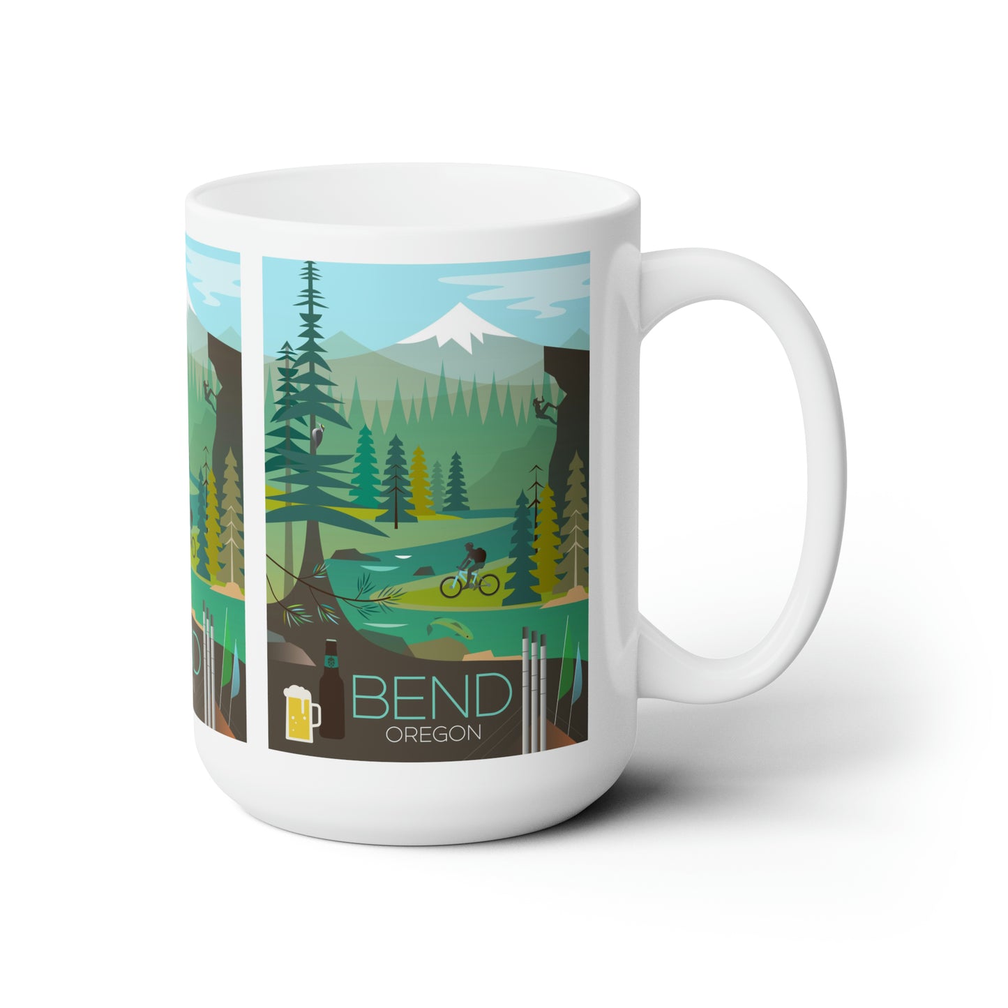 Bend, Oregon Tasse en céramique 11oz ou 15oz