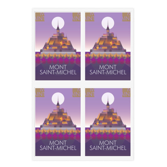 Feuille d'autocollants du Mont Saint-Michel