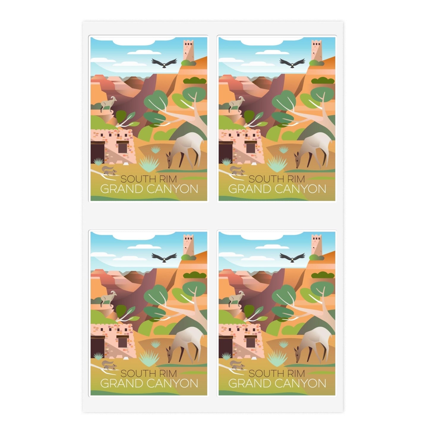 Grand Canyon South Rim Stickerbogen