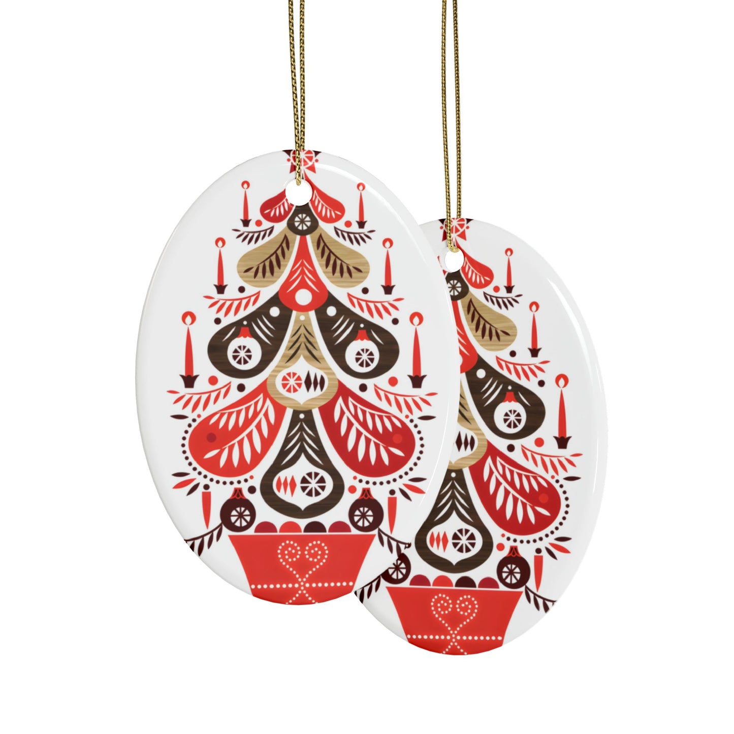 Scandi Tree Ceramic Ornament