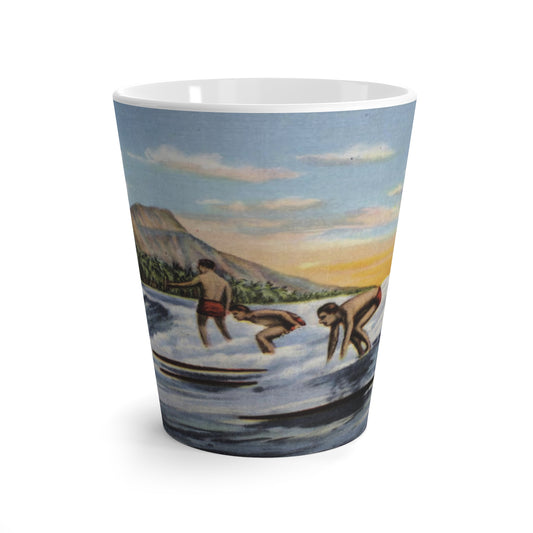 Vintage Surfer Latte Tasse