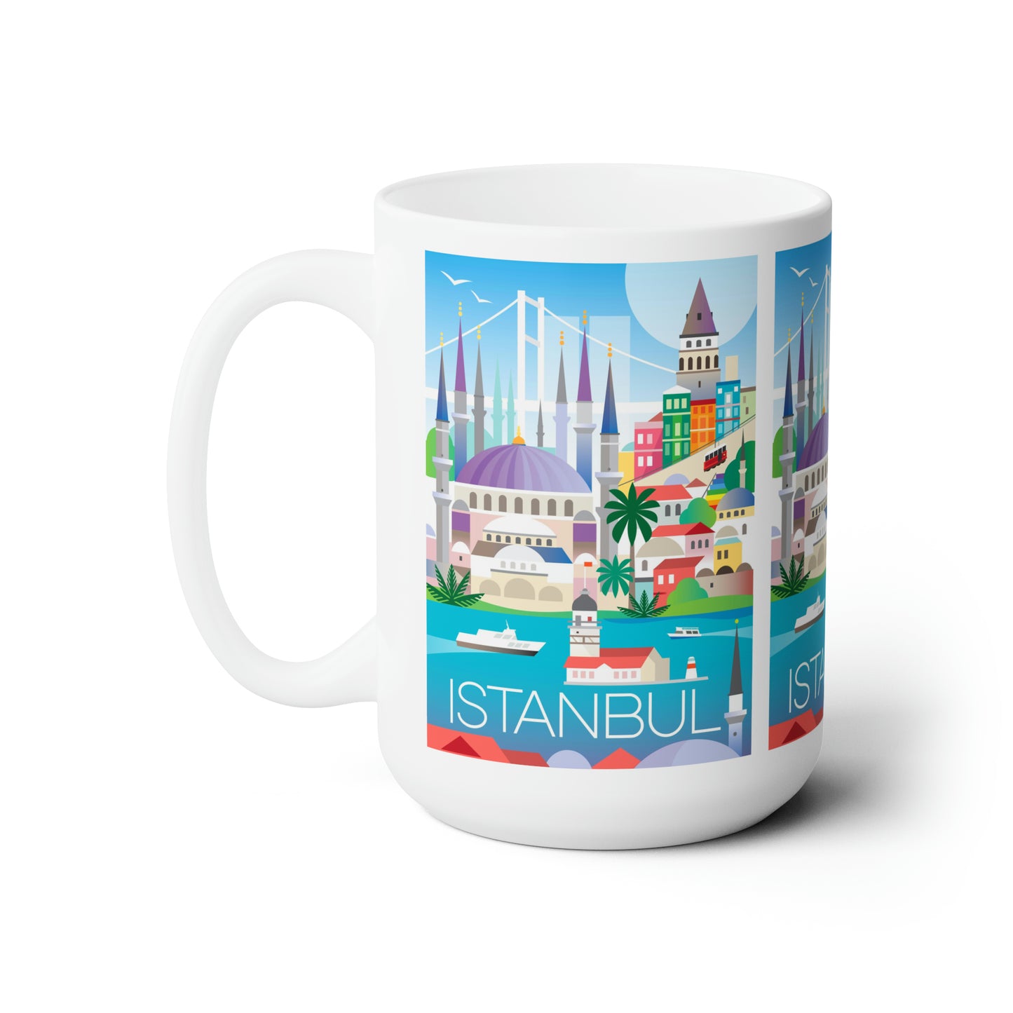 Tasse en céramique d’Istanbul 11oz ou 15oz