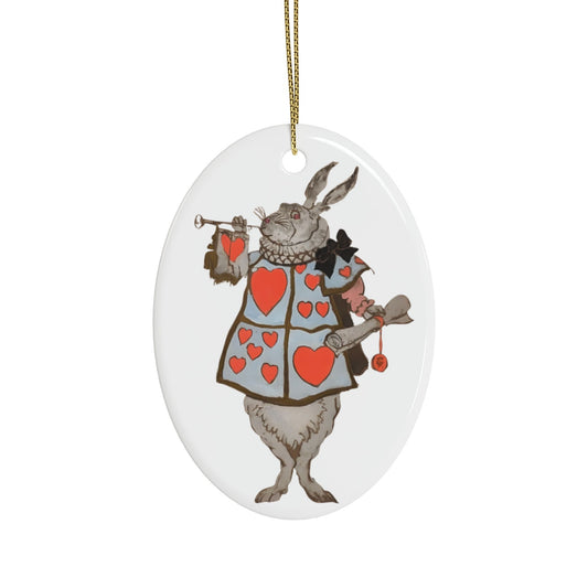 Alice's Rabbit Ceramic Ornament