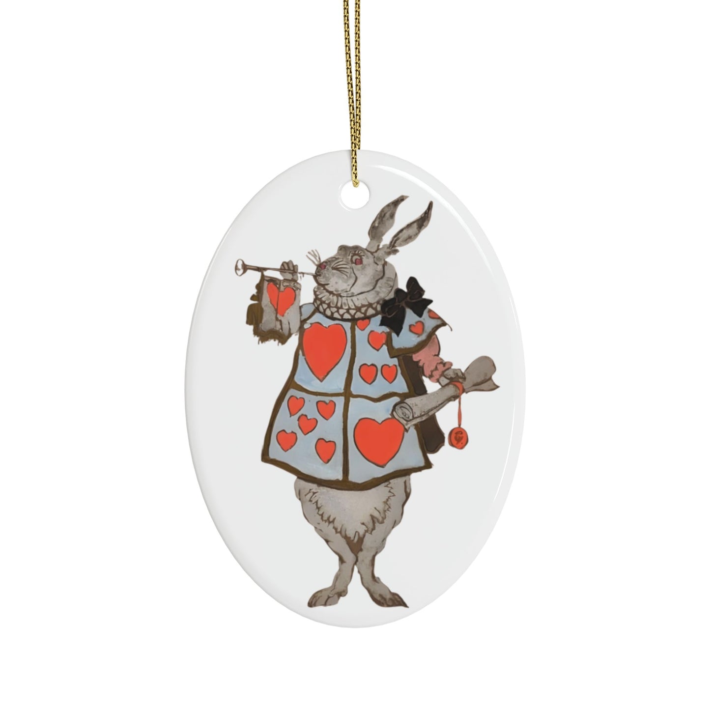 Alice's Rabbit Ceramic Ornament
