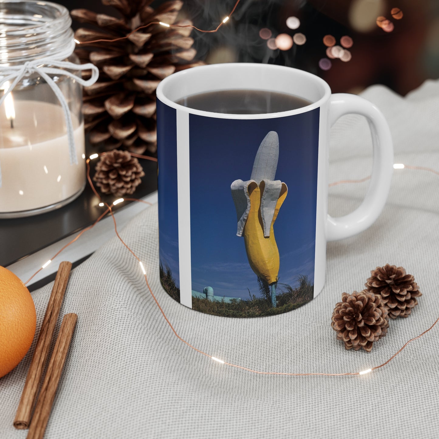 ROADSIDE MUGS – Bananen-Keramikbecher, 325 ml