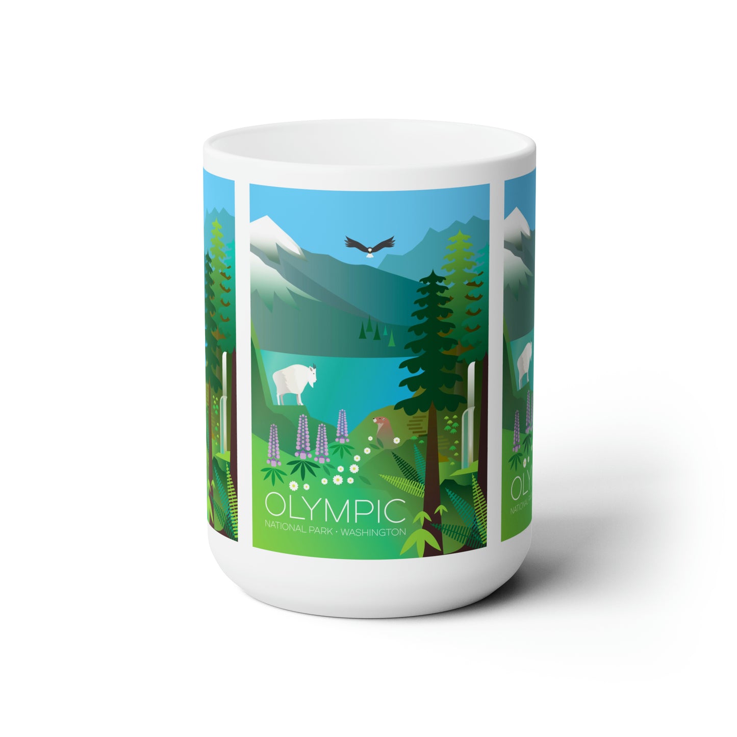 Tasse en céramique du parc national olympique 11oz ou 15oz 