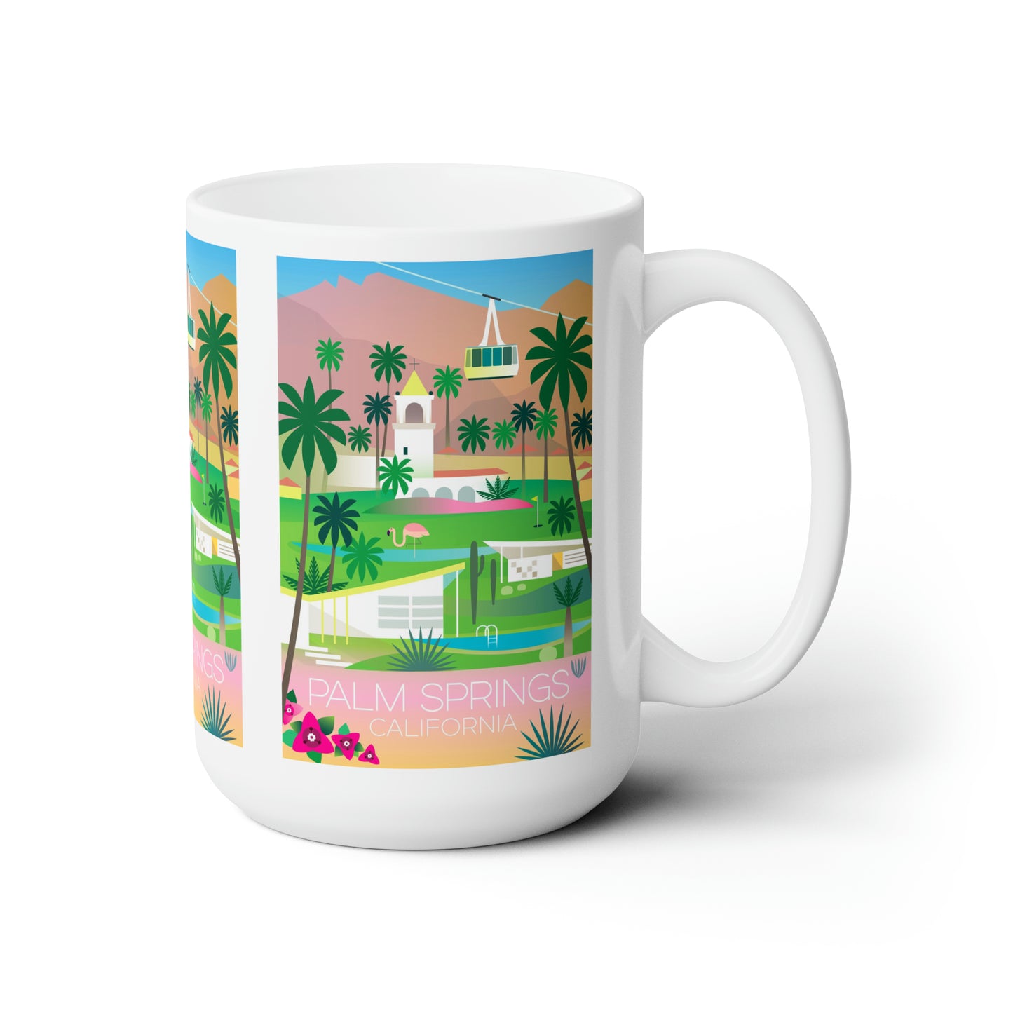 Tasse en céramique Palm Springs 11oz ou 15oz 