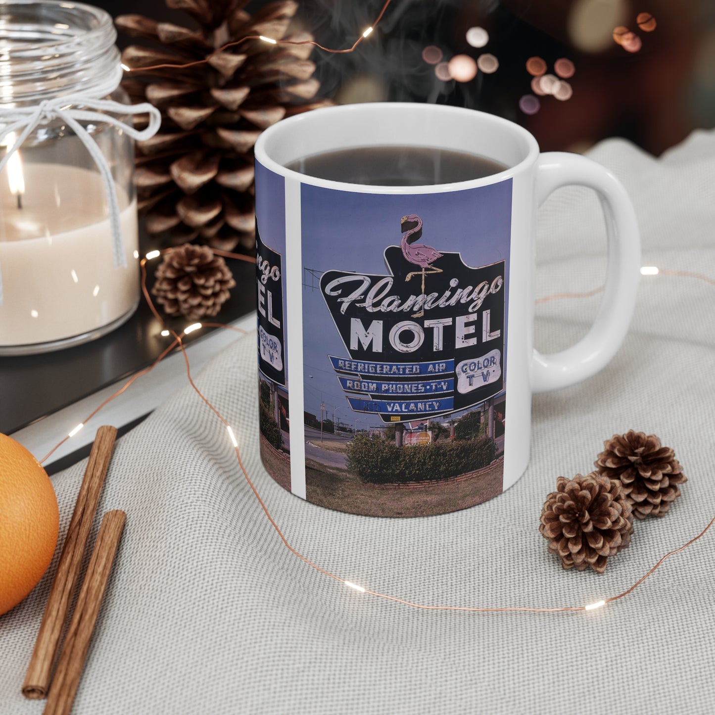 ROADSIDE MUGS - Flamingo Motel Ceramic Mug 11oz