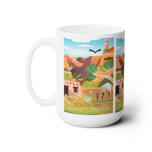 Tasse en céramique South Rim du parc national du Grand Canyon 11oz ou 15oz 