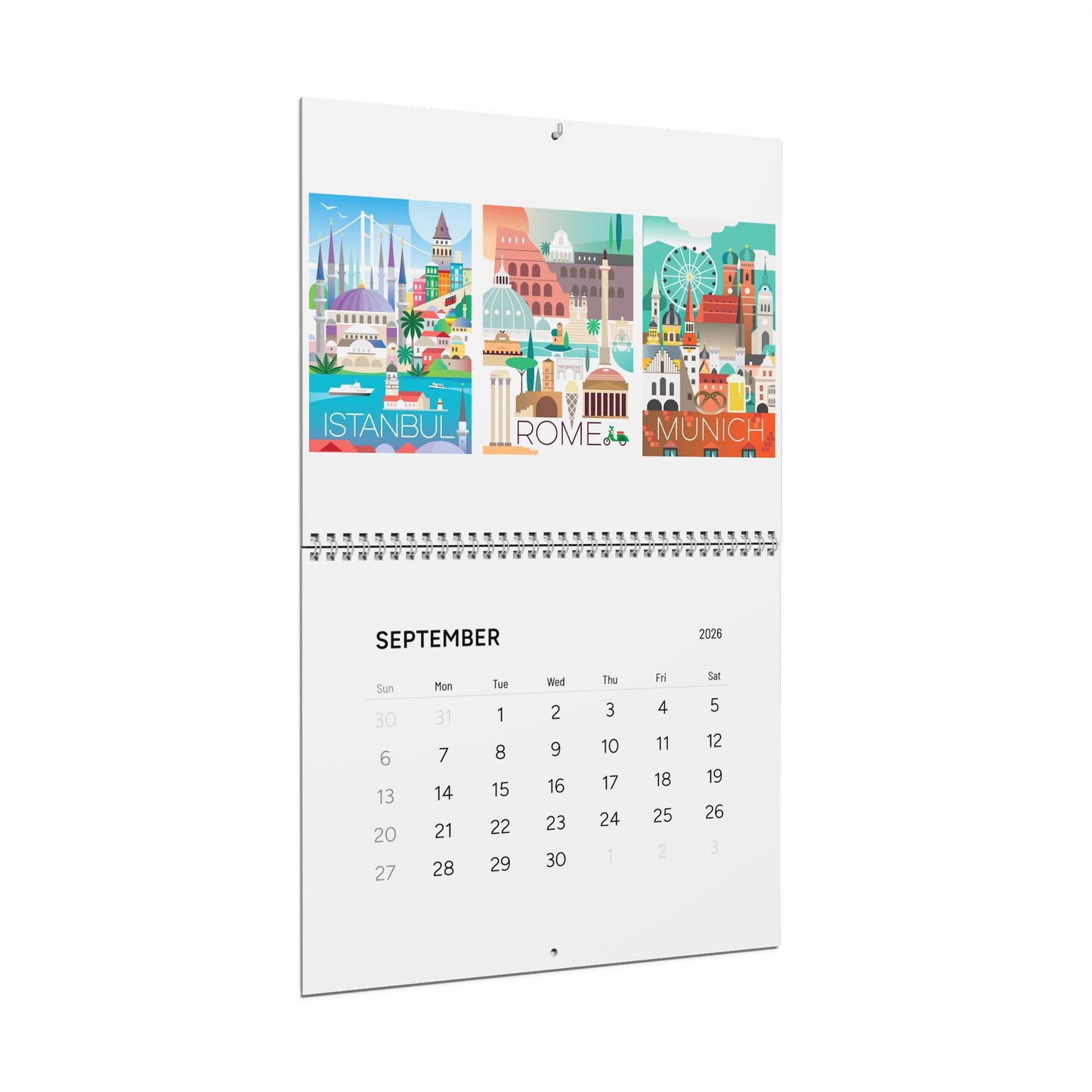 2026 World Cities Wall Calendar