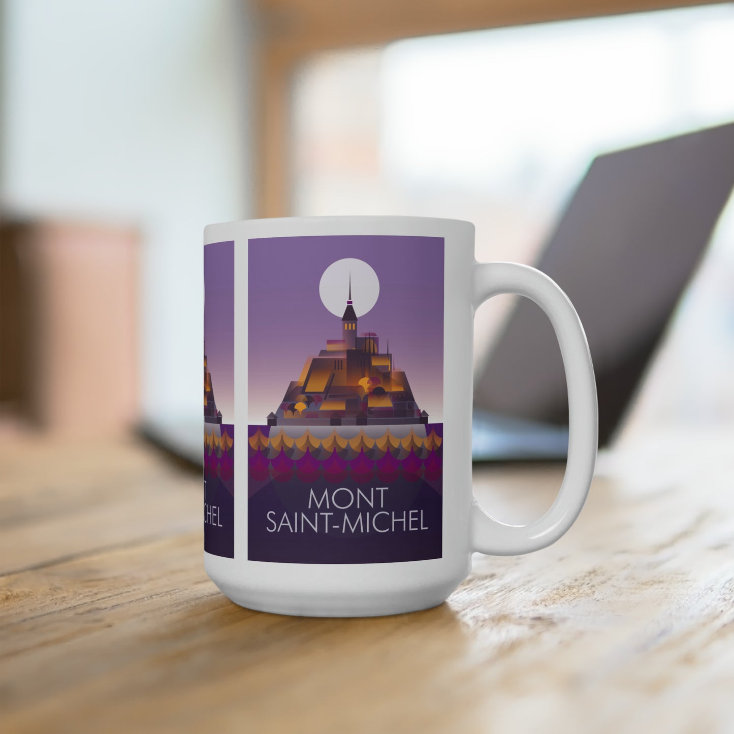 Mug en céramique du Mont Saint-Michel 11oz ou 15oz 