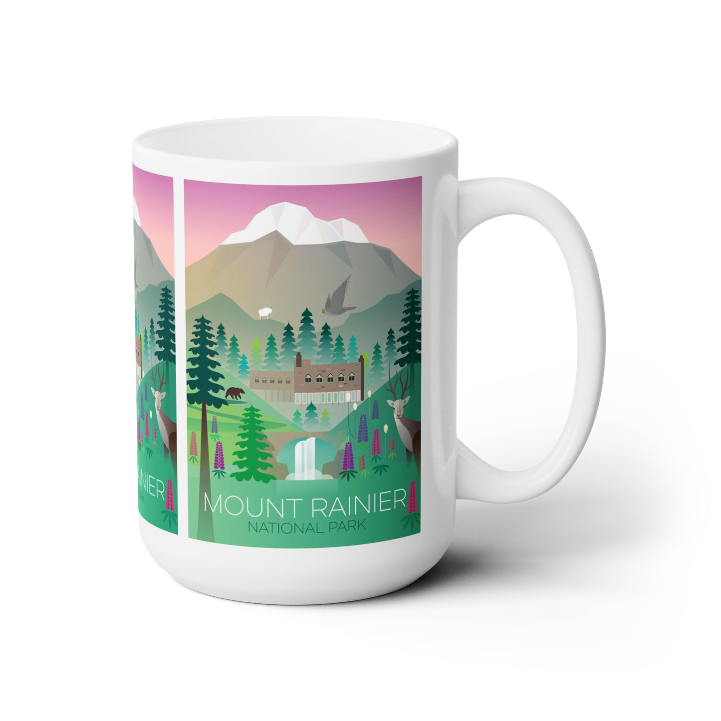 Tasse en céramique Mount Rainier 11oz ou 15oz 