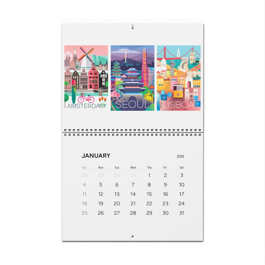 2026 World Cities Wall Calendar