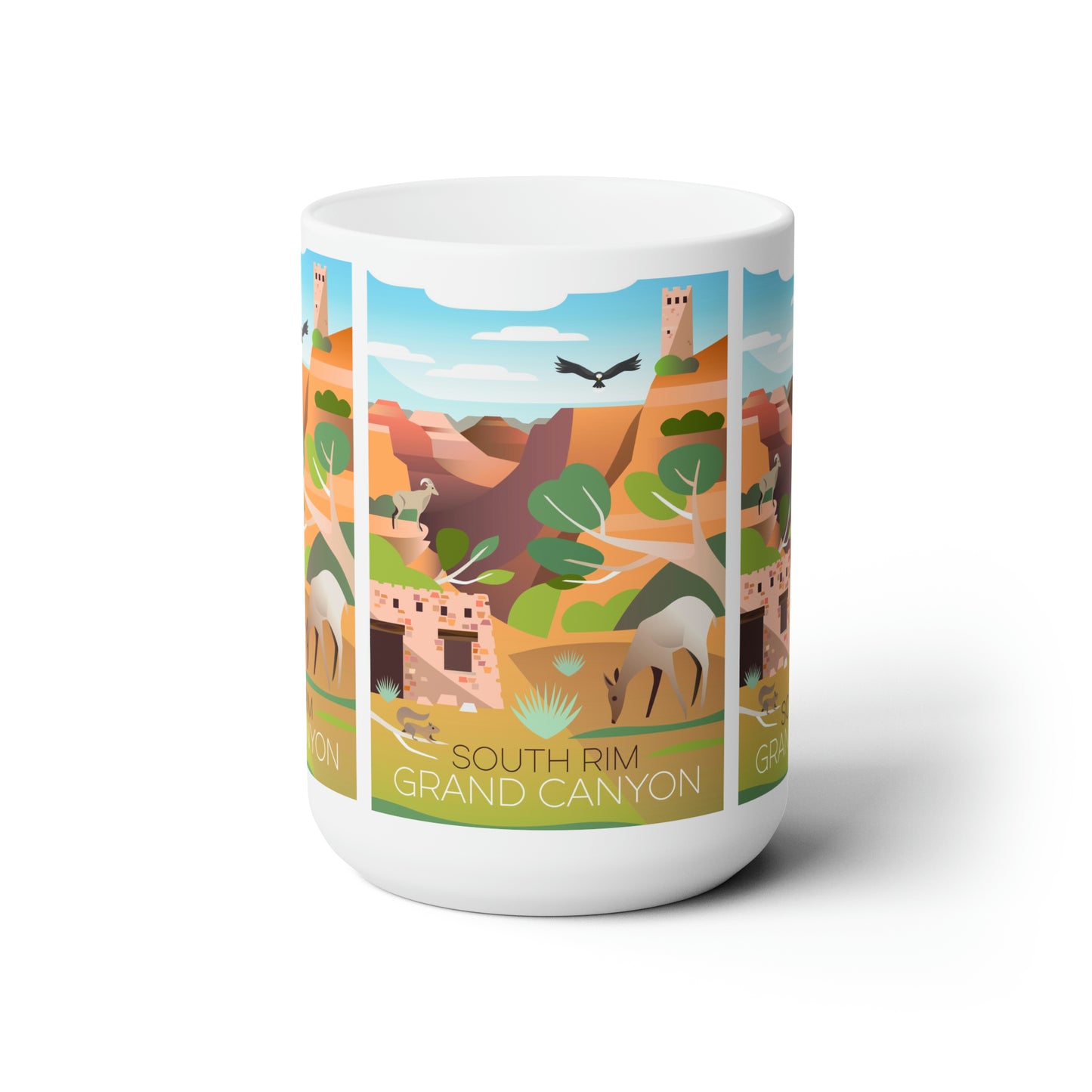 Tasse en céramique South Rim du parc national du Grand Canyon 11oz ou 15oz 